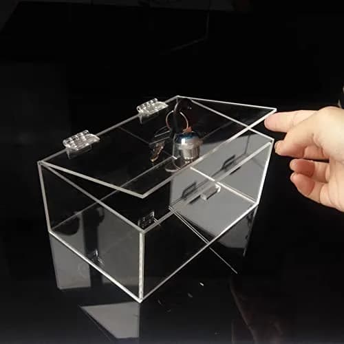 Sliverdew Clear Acrylic Small Hinges 35x25mm (12 Pcs) | Self-Adhesive Continuous Hinge for Cabinets & Crafts thumbnail 4