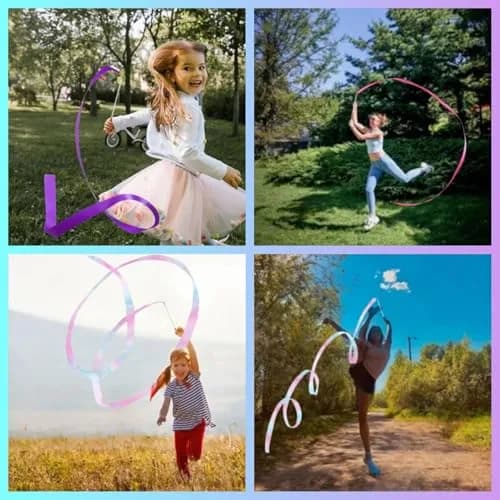 YANMIN 24pcs Dance Ribbon Wands for Kids | Colorful Princess Party Favors, Gymnastics & Dance Props (0.05kg, 24 pcs) thumbnail 5