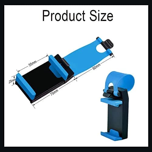 HAOBO Blue Steering Wheel Phone Mount | Fits Phones 55-75mm Wide thumbnail 2