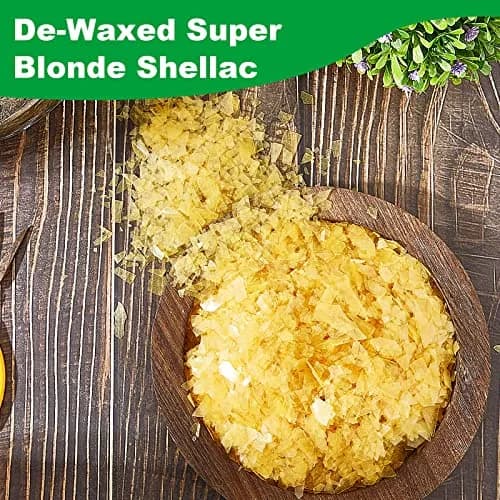 Weewooday Blonde Shellac Flakes 300g (11 oz) | Natural Resin Finish for Woodworking & Restoration thumbnail 7