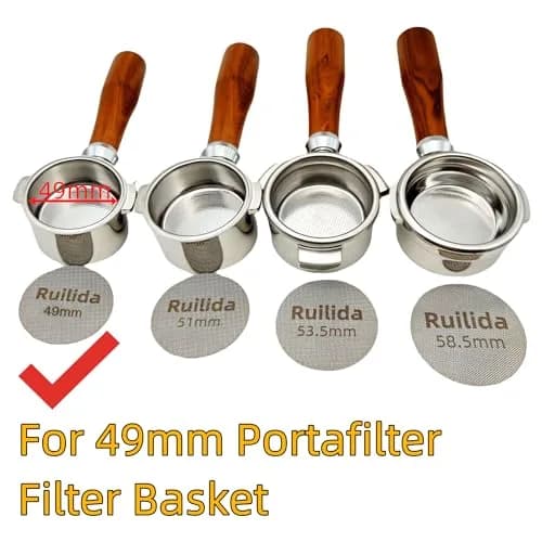 Ruilida Espresso Puck Screen 49mm | Reusable Stainless Steel Filter Plate for Espresso Portafilter (49mm) thumbnail 2