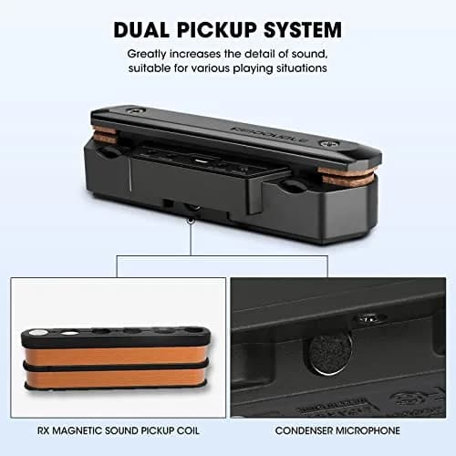 SUNYIN Acoustic Guitar Pickup Rechargeable Active Soundhole Adjustable Magnetic Coil thumbnail 3