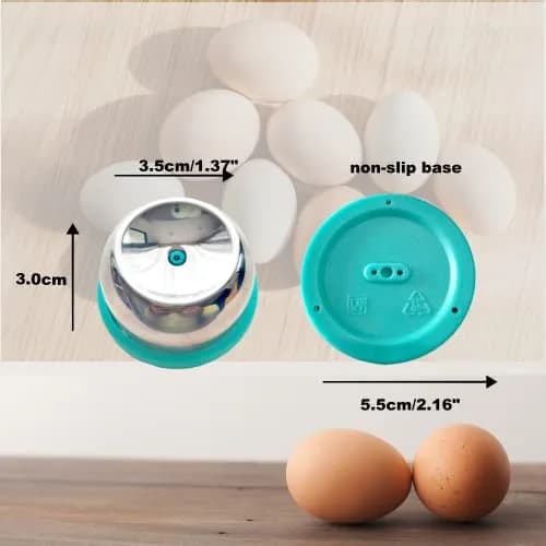jawbush Stainless Steel Egg Piercer 2 Pack | Heavy Duty Egg Hole Puncher for Hard Boiled Eggs with Retractable Pin & Non-Slip Base thumbnail 5