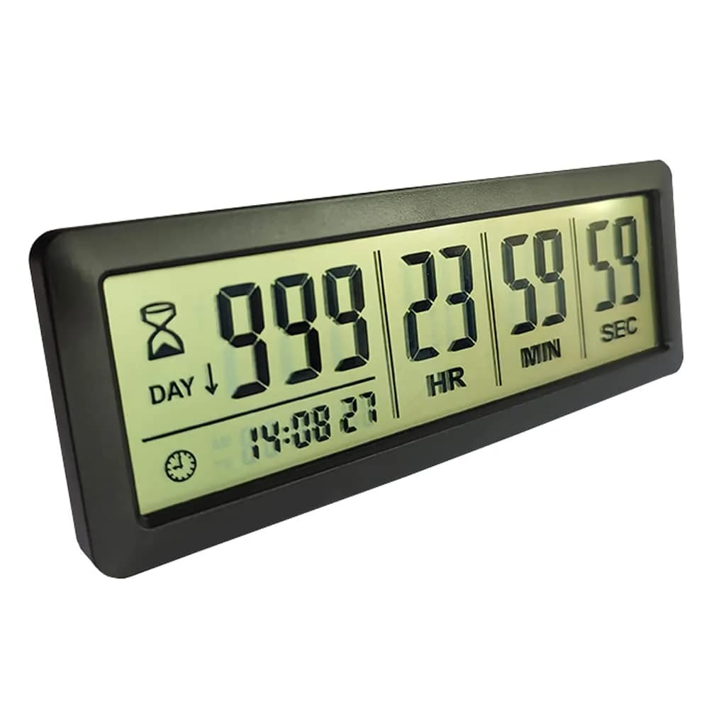 MOSTRUST Digital Countdown Days Timer, Black | Large LCD Screen, 999 Days Support, Easy Setup