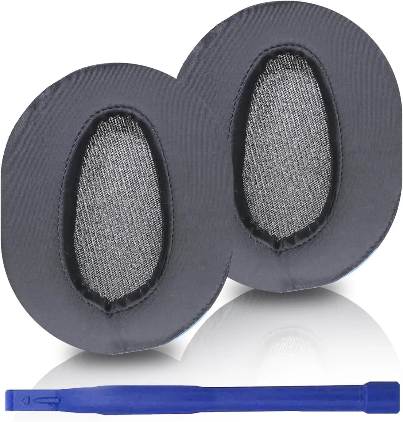 Adhiper Black Replacement Ear Pads for Sony WH-CH720N, WH-CH710N Headphones | Soft Protein Leather & Memory Foam — ice silk-Black