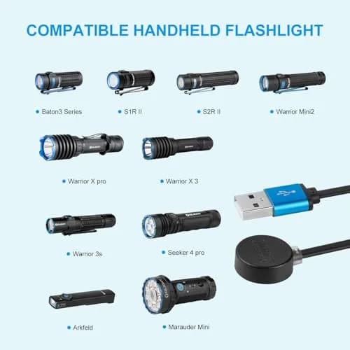 OLIGHT MCC 3 Charger in Black | Compact Magnetic USB-C Cable for Flashlights thumbnail 3