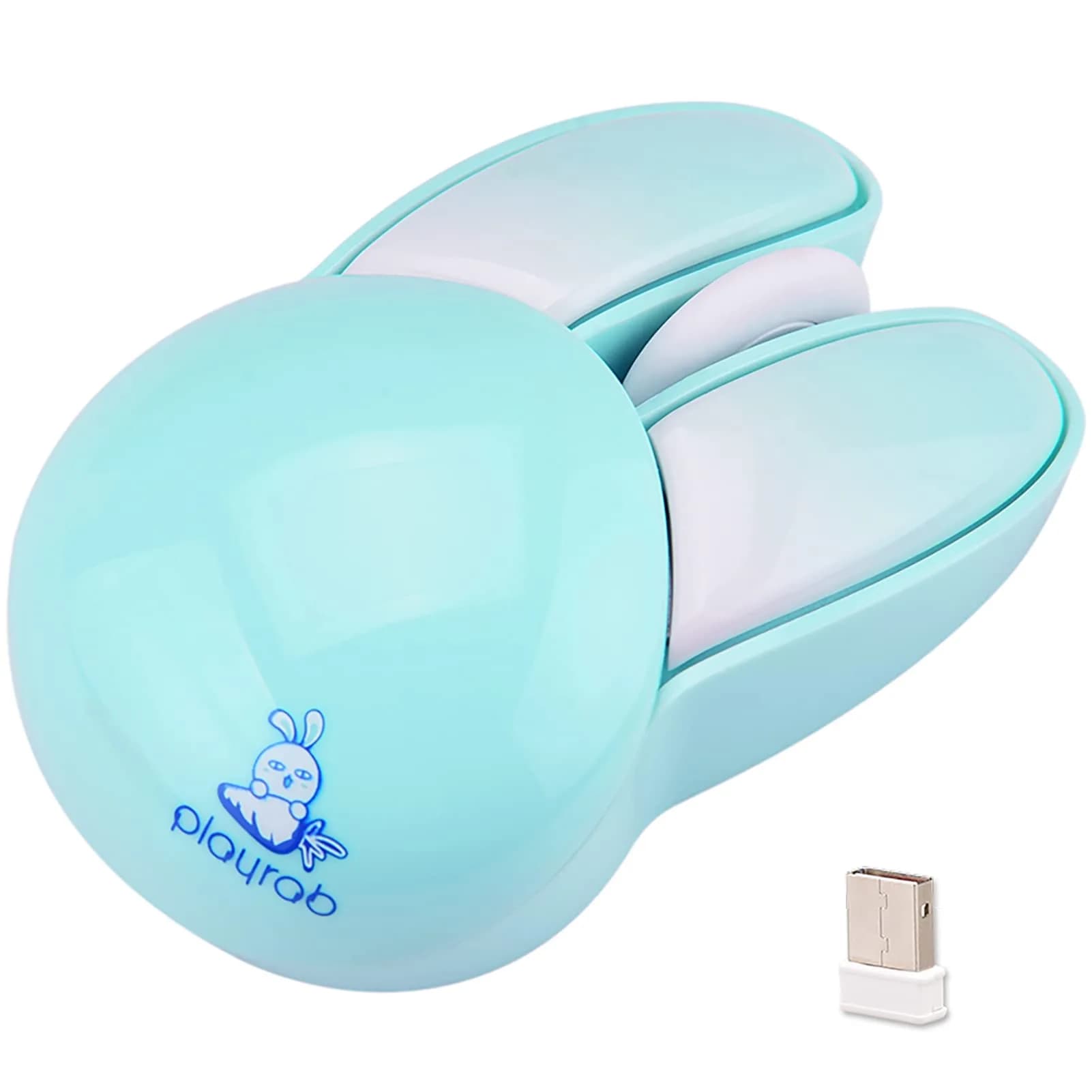 Lomiluskr Cute Bunny Wireless Mouse 1200 DPI | Silent, Lightweight, Candy Colors for Girls & Kids
