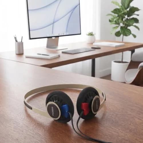 Koss KPH40 Utility On-Ear Headphones Rhythm Beige | Detachable Cord & 3.5mm Jack thumbnail 6