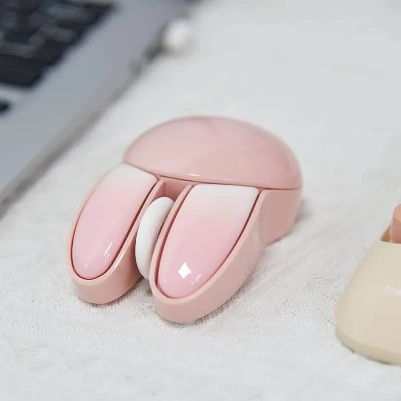 Lomiluskr Pink Bunny Wireless Mouse | Cute, Silent, 1200 DPI, 2.4G Wireless for Girls & Kids thumbnail 7