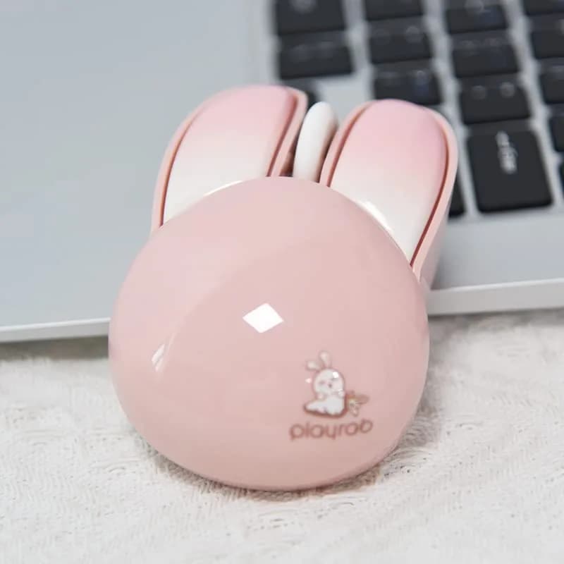 Lomiluskr Pink Bunny Wireless Mouse | Cute, Silent, 1200 DPI, 2.4G Wireless for Girls & Kids thumbnail 9