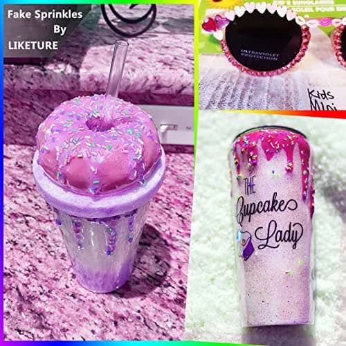 LIKETURE Fake Sprinkles 12 Jars 180g | DIY Nail Art & Resin Crafts | 12 Mixed Colors thumbnail 4