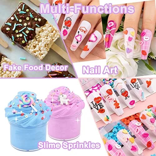 LIKETURE Fake Sprinkles 12 Jars 180g | DIY Nail Art & Resin Crafts | 12 Mixed Colors thumbnail 6