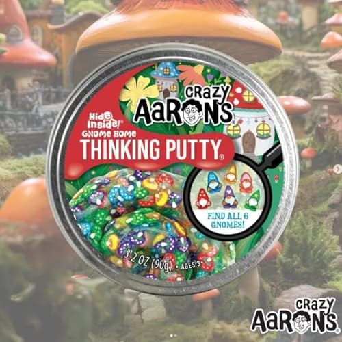 Crazy Aaron's Thinking Putty - Gnome Home - Multi-Color Sensory Putty 4" Tin | Creative Stress Relief Toy for Kids & Adults thumbnail 5