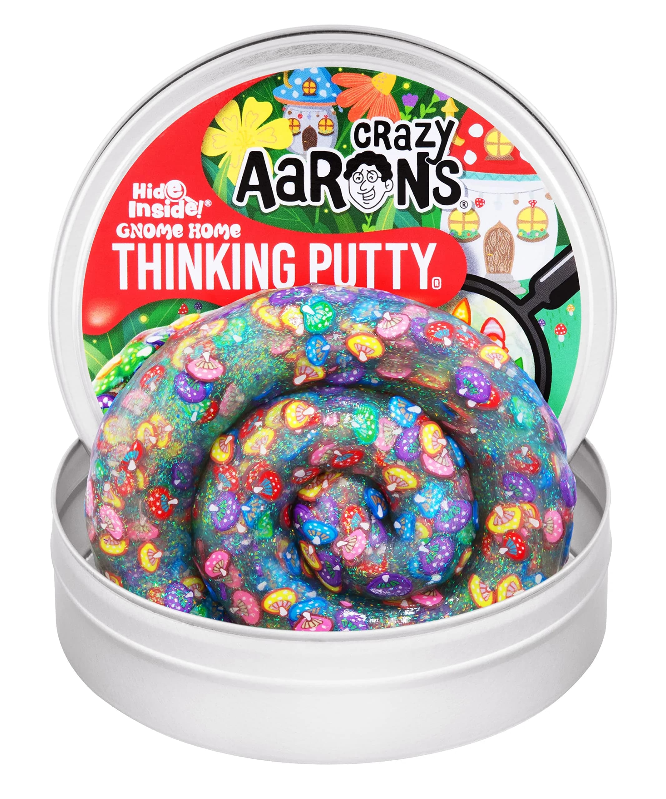 Crazy Aaron's Thinking Putty - Gnome Home - Multi-Color Sensory Putty 4" Tin | Creative Stress Relief Toy for Kids & Adults