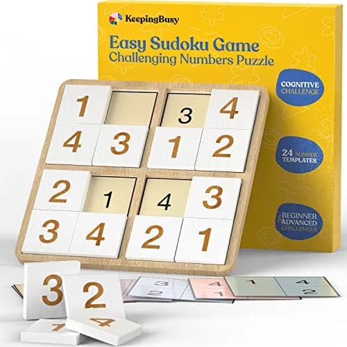 Keeping Busy Sudoku Dementia Activities for Seniors | Alzheimer Products for Elderly Patients | Fun Memory Game Toy & Cognitive Brain Puzzle for Senior Citizens w/Memory Loss or Alzheimers thumbnail 1
