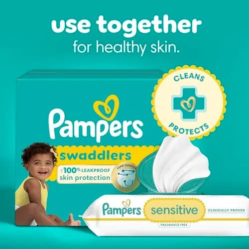 Pampers Sensitive Baby Wipes, 1008 Count (18 Packs) | Clinically Proven for Sensitive Skin thumbnail 7