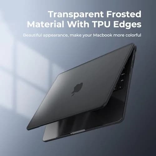 BlueSwan Anti-Cracking Case for MacBook Pro 16 inch M5-M1 Pro/Max 2026-2021 | Frosted Black thumbnail 8