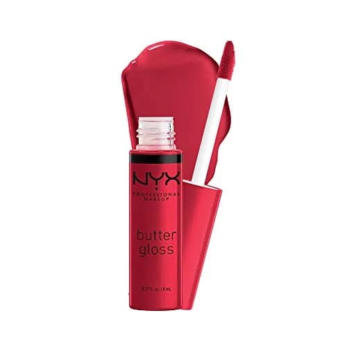 NYX PROFESSIONAL MAKEUP Butter Gloss Bling Lip Gloss in Red Velvet (Pack of 2) - Deep Red Shine thumbnail 3