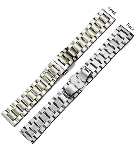 Niziruoup 21mm Stainless Steel Watch Band | Two Tone Silver/Gold, Adjustable & Durable thumbnail 9