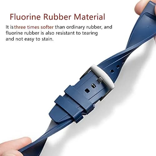 Niziruoup Fluororubber Watch Band 20mm 21mm 22mm | Quick Release FKM Rubber Strap for Men & Women thumbnail 3