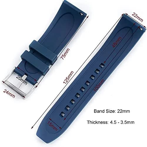 Niziruoup Fluororubber Watch Band 19mm-24mm | Quick Release, Waterproof, Durable thumbnail 2