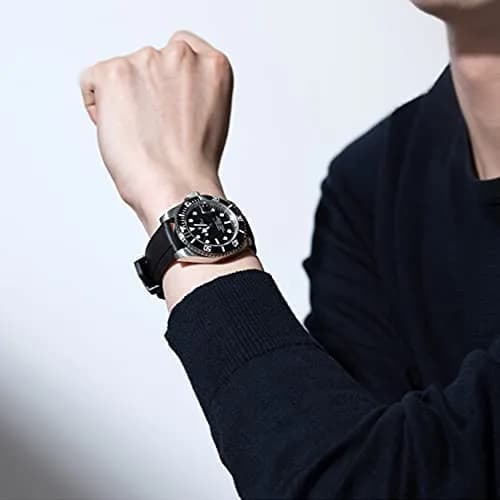 Niziruoup Quick Release Fluororubber Watch Band 22mm | Soft Durable FKM Rubber Replacement Strap for Men & Women thumbnail 6