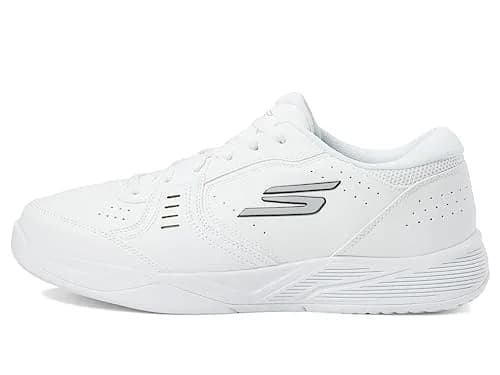 Skechers Men's Viper Court Smash Pickleball Sneakers, White, 8 X-Wide | Athletic Court Performance thumbnail 5