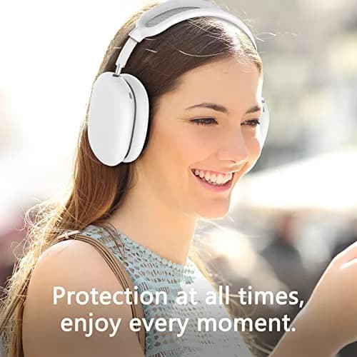 MINDRESY White Silicone Case Cover for AirPods Max 2 / AirPods Max Headphones | 360° Protection, Waterproof & Slim Fit thumbnail 6