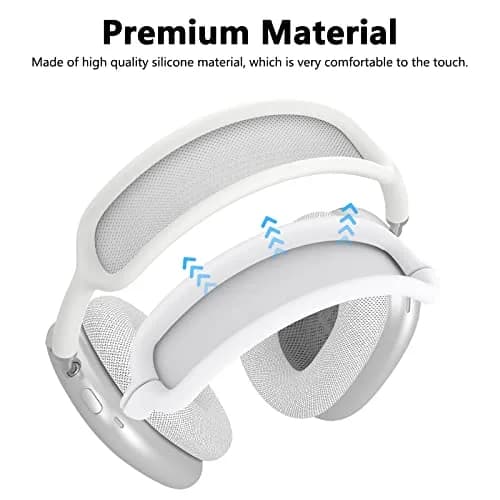 MINDRESY White Silicone Case Cover for AirPods Max 2 / AirPods Max Headphones | 360° Protection, Waterproof & Slim Fit thumbnail 7