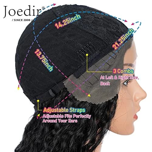 Joedir 32" Deep Curly Wavy Lace Front Synthetic Wig 32in | Heat-Resistant, Pre Plucked Hairline thumbnail 7