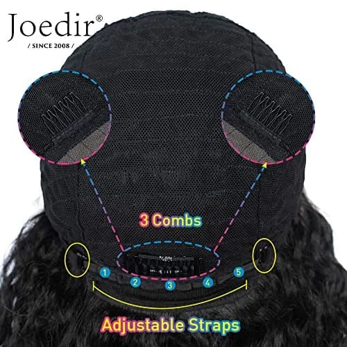 Joedir 32" Deep Curly Wavy Lace Front Synthetic Wig 32in | Heat-Resistant, Pre Plucked Hairline thumbnail 8