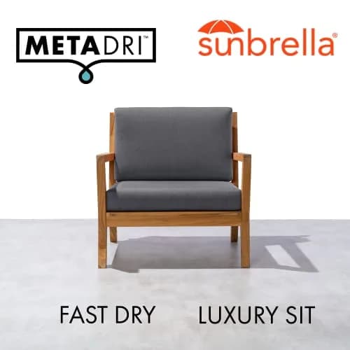 METADRI Deep Seat Patio Cushion 23" W x 24" D | Water-Resistant Sunbrella Fabric (120 chars) thumbnail 2