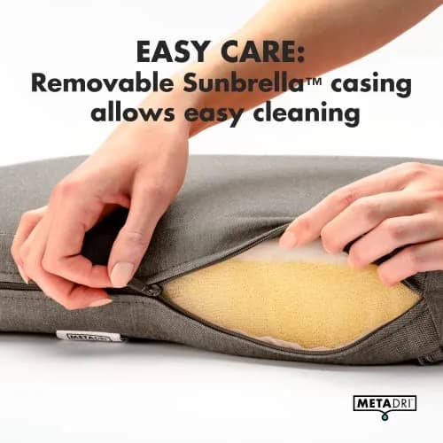 METADRI Deep Seat Patio Cushion 26" W x 30" D | Water-Resistant Sunbrella Fabric, 4" Thick thumbnail 7