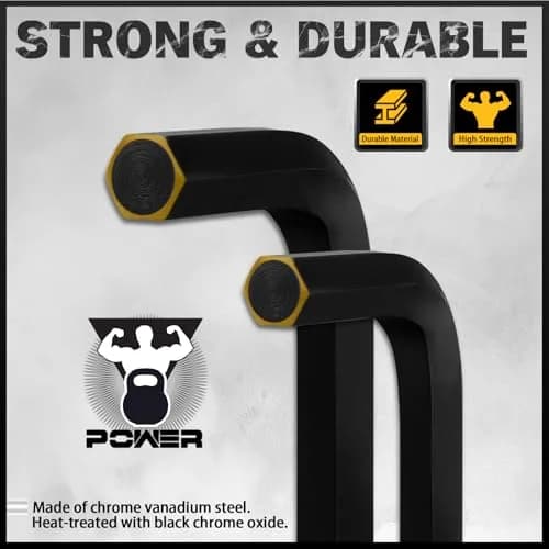 ELEAD 31-Piece Hex Key Set with Torque Handle, 0.7mm-10mm & 0.028"-3/8" | Heat-Treated Alloy Steel thumbnail 5