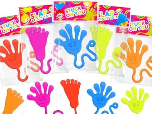 Leetous Sticky Hands & Feet Party Favors 30 PCS | Non-Toxic Vinyl for Kids 3+ thumbnail 1