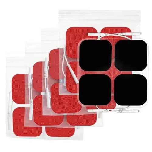 AUVON TENS Unit Electrode Pads 20-Pack | Upgraded Self-Stick, 2"x2", Red thumbnail 1