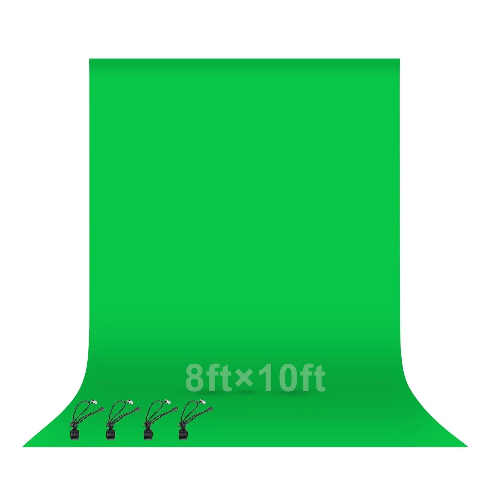 EMART 6x9 Ft Green Screen Backdrop, Photography Greenscreen Background | Seamless Cotton for Chroma Key — Green