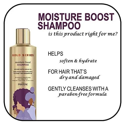 Pantene ProV Gold Series Moisture Boost Shampoo 537ml (18.2 Fl Oz) | Infused with Argan Oil for Damaged Hair thumbnail 3