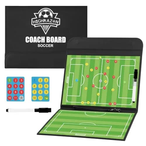 HIGHRAZON Soccer Coaching Board, Magnetic Soccer Clipboard for Coaches, Foldable Board with Dry Erase Marker | Premium Tactical Board 54x32cm thumbnail 1