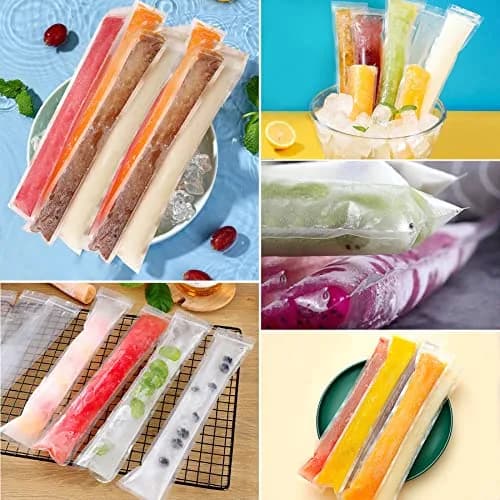 FEBSNOW Disposable Ice Pop Bags with Funnel, 160 Pcs (19cm x 5cm) | BPA-Free Plastic for Healthy Homemade Frozen Treats thumbnail 5