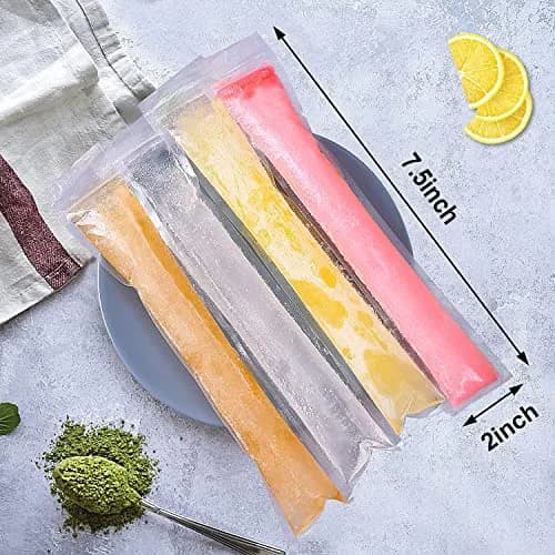 FEBSNOW Disposable Ice Pop Bags with Funnel, 160 Pcs (19cm x 5cm) | BPA-Free Plastic for Healthy Homemade Frozen Treats thumbnail 2