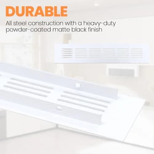 Geesatis Air Vent Covers, 2Pack White, Fits 8.6'' x 1.3" Duct Openings | Rust-Proof Aluminum thumbnail 4