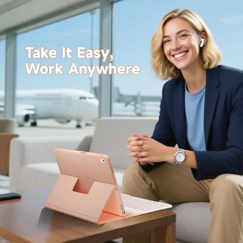 BLUTLOTUS Keyboard Case for iPad 9.7 inch 5th 6th Gen | 360° Rotatable with Pencil Holder thumbnail 7