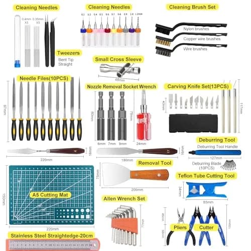 Mintion 82PCS 3D Printer Tool Kit with Case for Print Removal, Cleaning & Repair | 3D Printer Accessories thumbnail 8