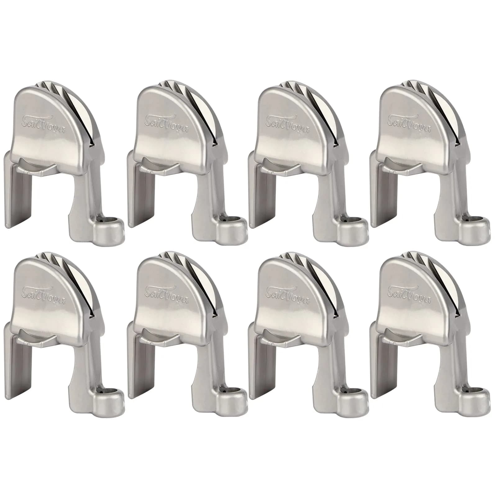 SailVoya Adjustable Pontoon Boat Fender Clips, 8 Pack | Secure 1-1.25" Square Rails