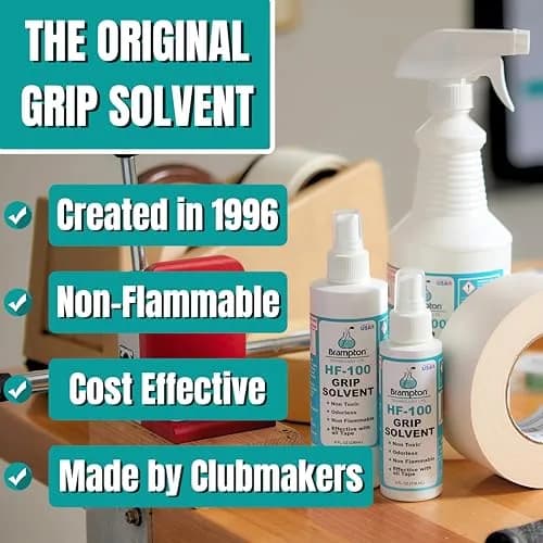 BRAMPTON TECHNOLOGY, LTD. Handle Grip Kit | Premium Golf Regripping Set, 15 Tape Strips, Solvent & Tools (4 oz) thumbnail 9