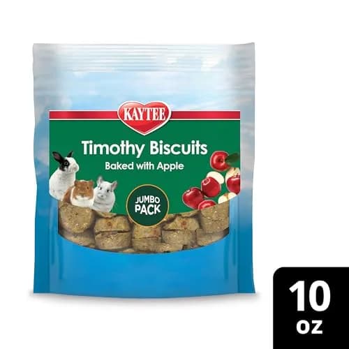 Kaytee Timothy Biscuits Baked Treat with Apple for Rabbits, Guinea Pigs, Chinchillas, Hamsters, Gerbils, and Mice, 10 oz (283.5 g) thumbnail 9