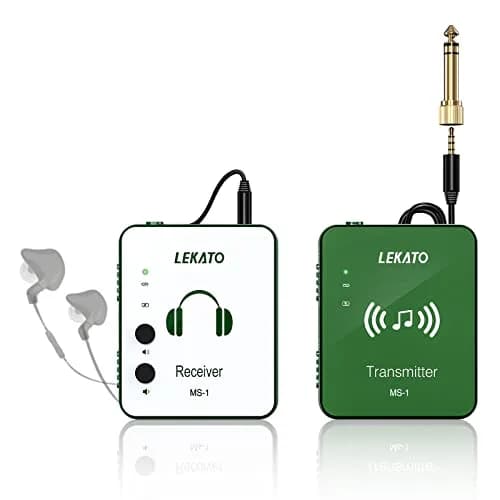 LEKATO 2.4G Wireless In-Ear Monitor System Green | 5-Hour Battery Life thumbnail 1
