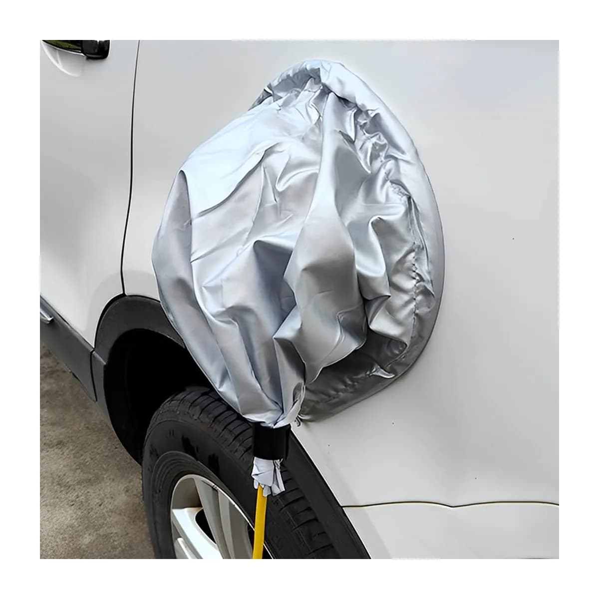 Moioee EV Charger Plug Port Cover Silver | Waterproof Outdoor EV Charger Cover for Electric Vehicles