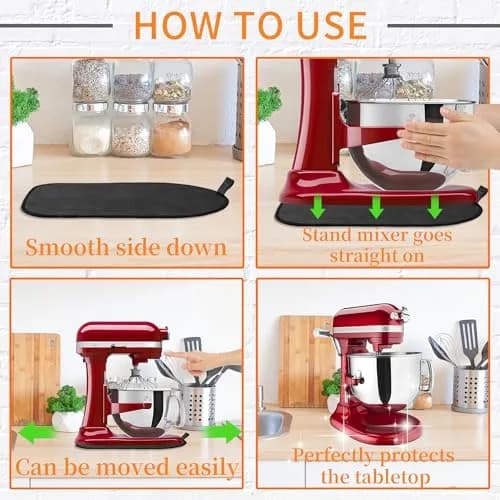 Owowong Sliding Mat for Kitchenaid Mixer 14.57" x 10" | Waterproof Neoprene & Rubber thumbnail 4